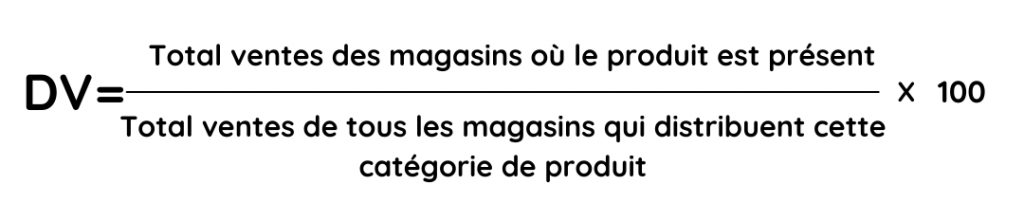 Formule de calcul de la Distribution Valeur (DV) ou Disponibilité Valeur