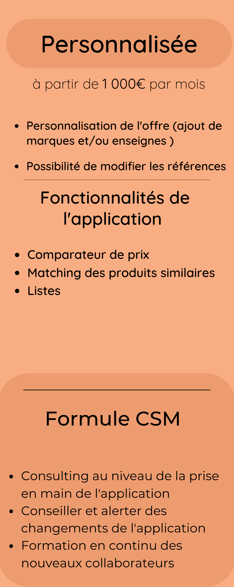 Formule personnalisée