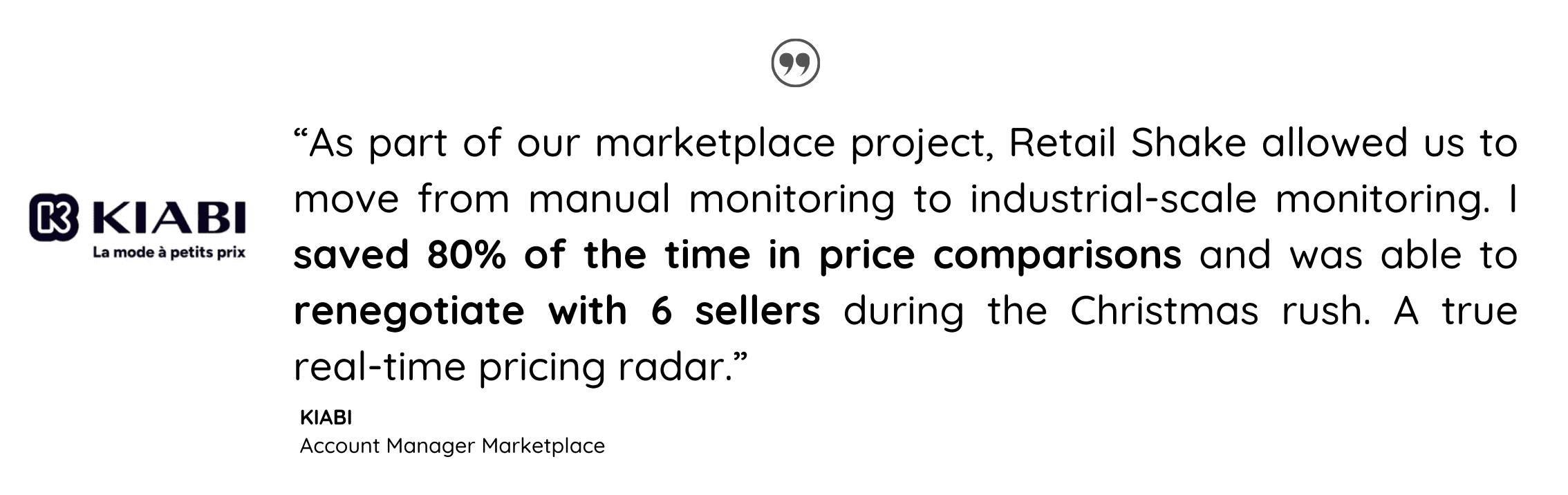 Testimonial Kiabi marketplace